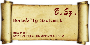 Borbély Szulamit névjegykártya